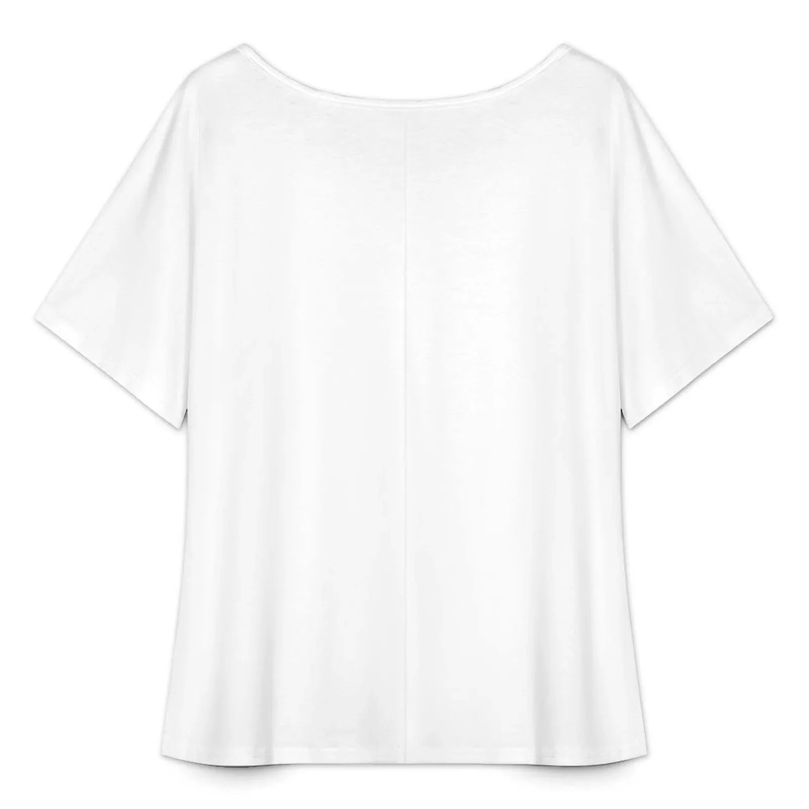 Women’s V Neck Loose Fit T Shirt with Side Slits - Nogicle