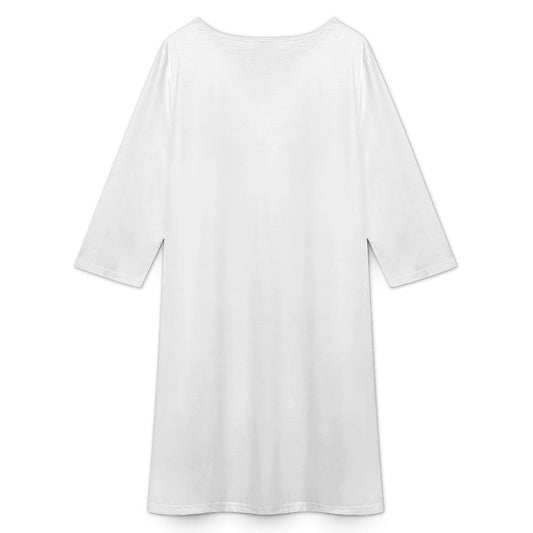 Women’s V-Neck Mid-Sleeve Dress