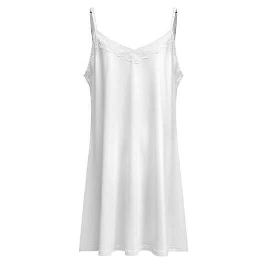 Women’s Lace Trim Satin Sleep Dress