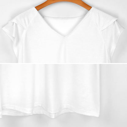 Women’s Ruffle Sleeve V-Neck T-Shirt