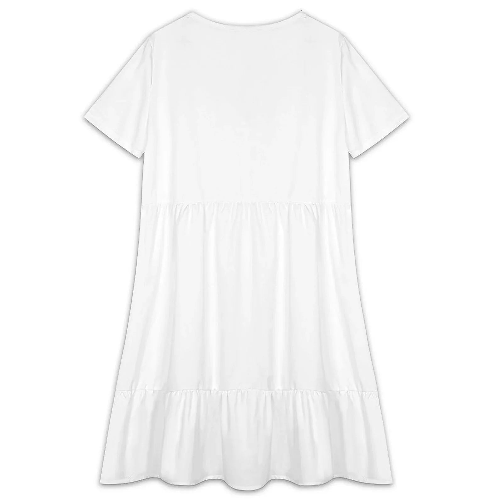 Women’s Short-Sleeve Tie-Neck Dress - Nogicle