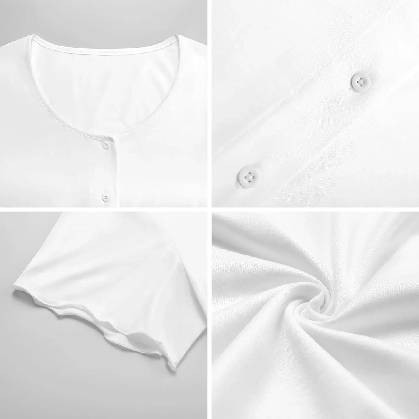 Women’s Button Front Short Sleeve Midi Dress - Nogicle