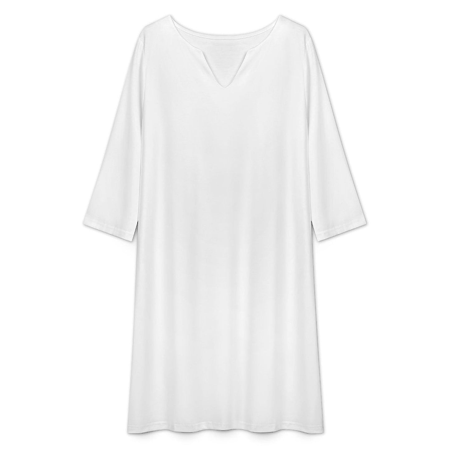 Women’s V-Neck Mid-Sleeve Dress