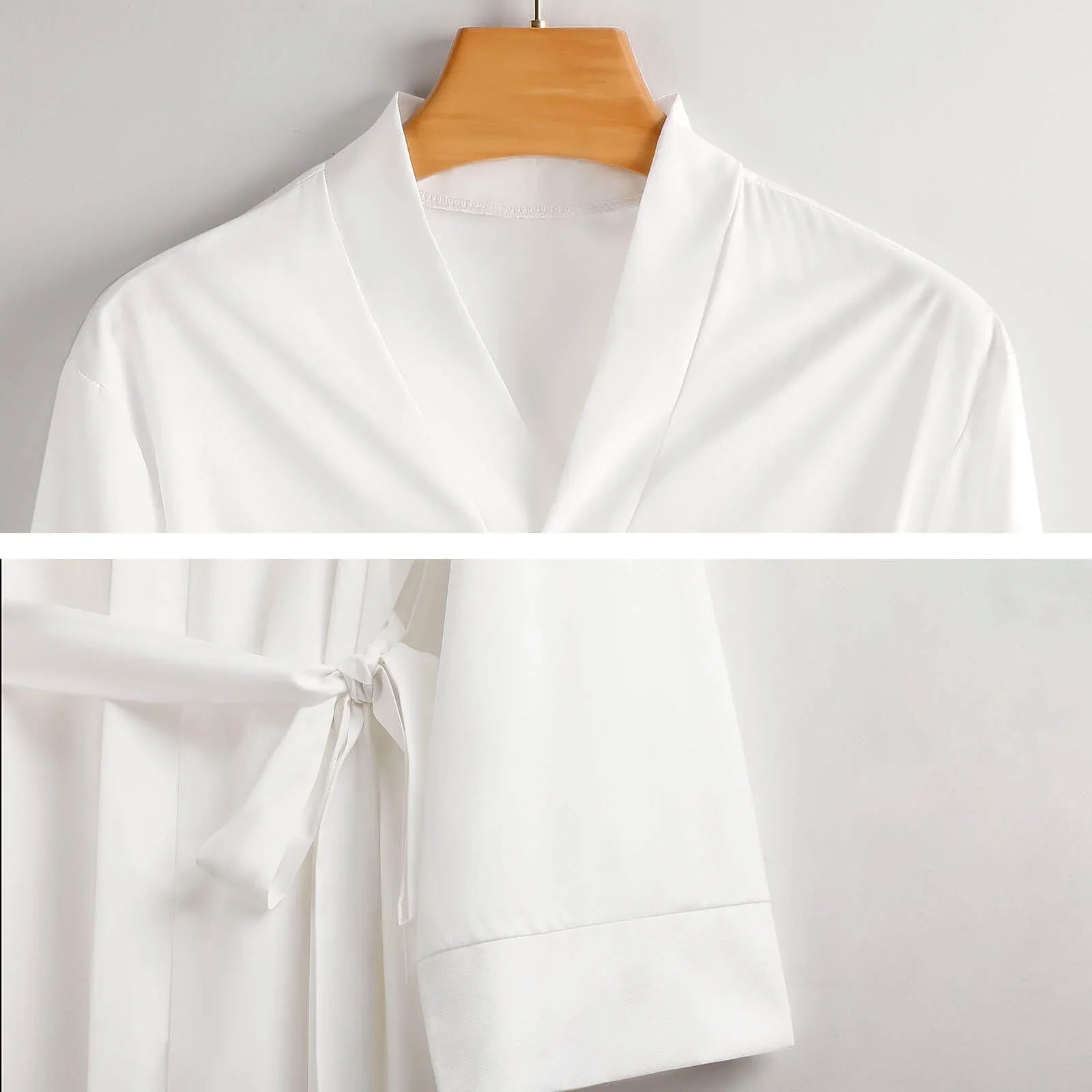 Women’s Satin Sleepwear Robe with Belt - Nogicle